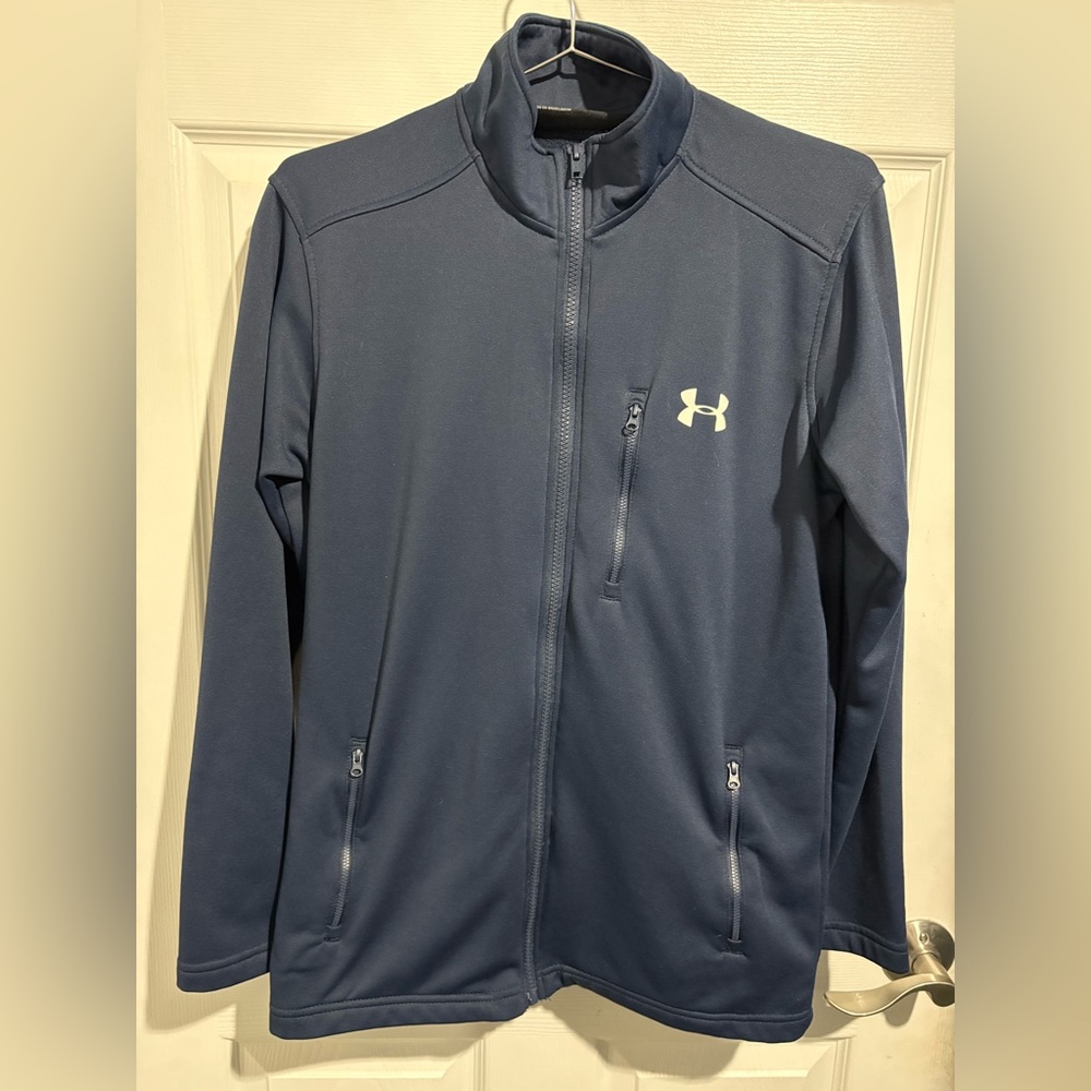 Under Armour Men's Navy Performance Jacket S Small track jacket # 116